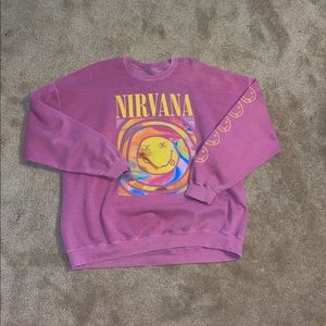 Urban Outfitters Nirvana Sweatshirt PINK